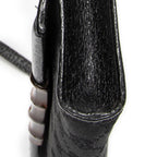 Shoulder Bag Bamboo Clutch Black Monogrammed Canvas