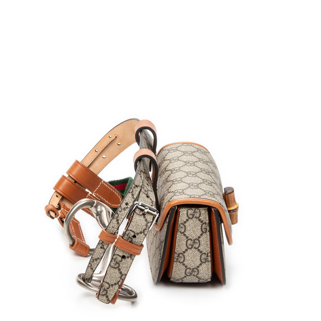 Waist Bag Mini Bamboo 1947 Belt Bag 70 Tan Supreme Coated Canvas