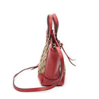 Shoulder Bag Small Bree Tote Red Monogrammed Canvas