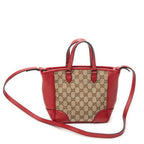 Shoulder Bag Small Bree Tote Red Monogrammed Canvas