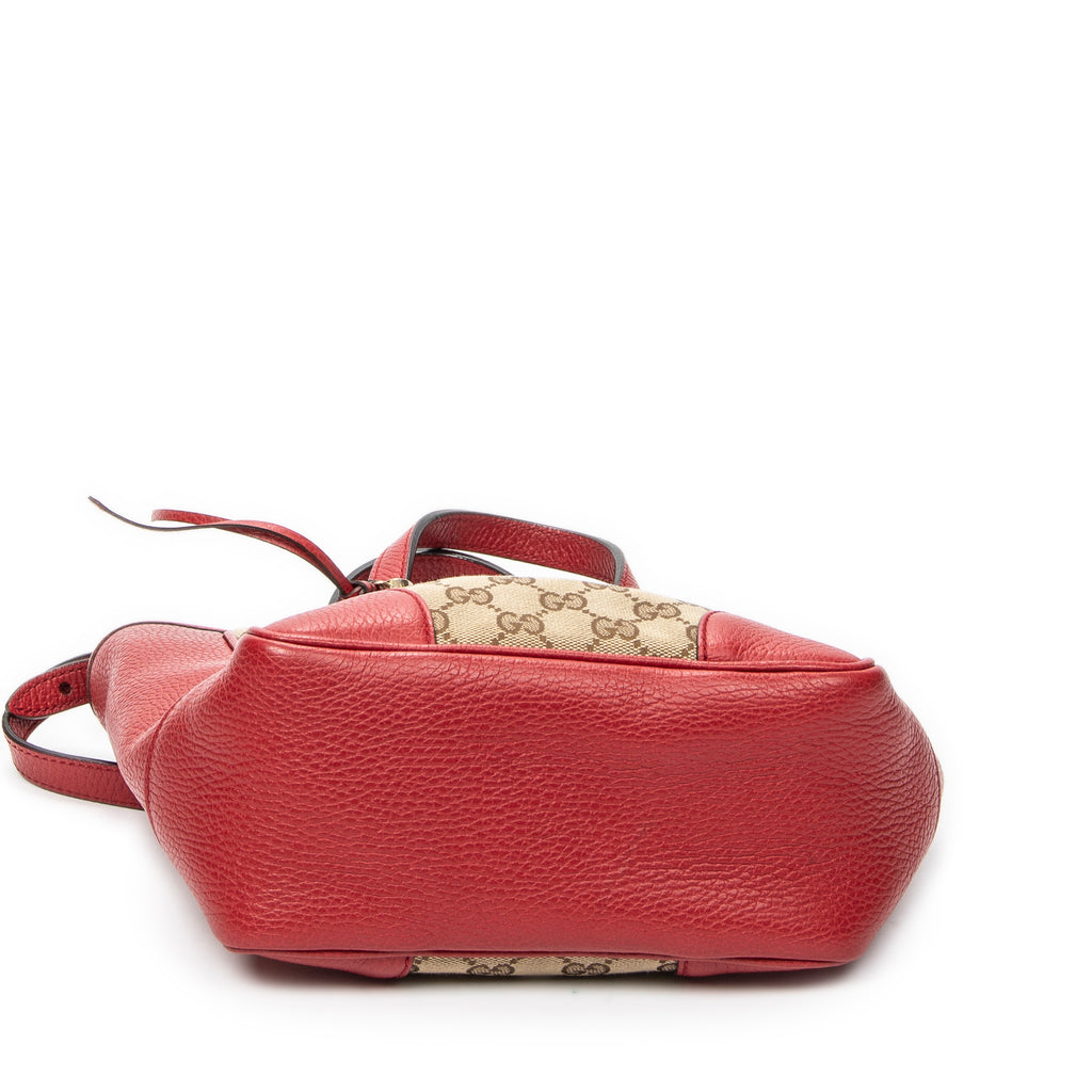 Shoulder Bag Small Bree Tote Red Monogrammed Canvas