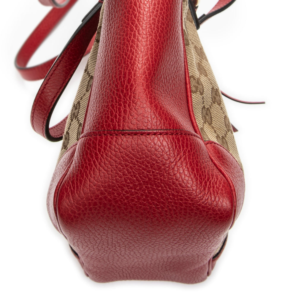 Shoulder Bag Small Bree Tote Red Monogrammed Canvas