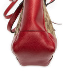 Shoulder Bag Small Bree Tote Red Monogrammed Canvas
