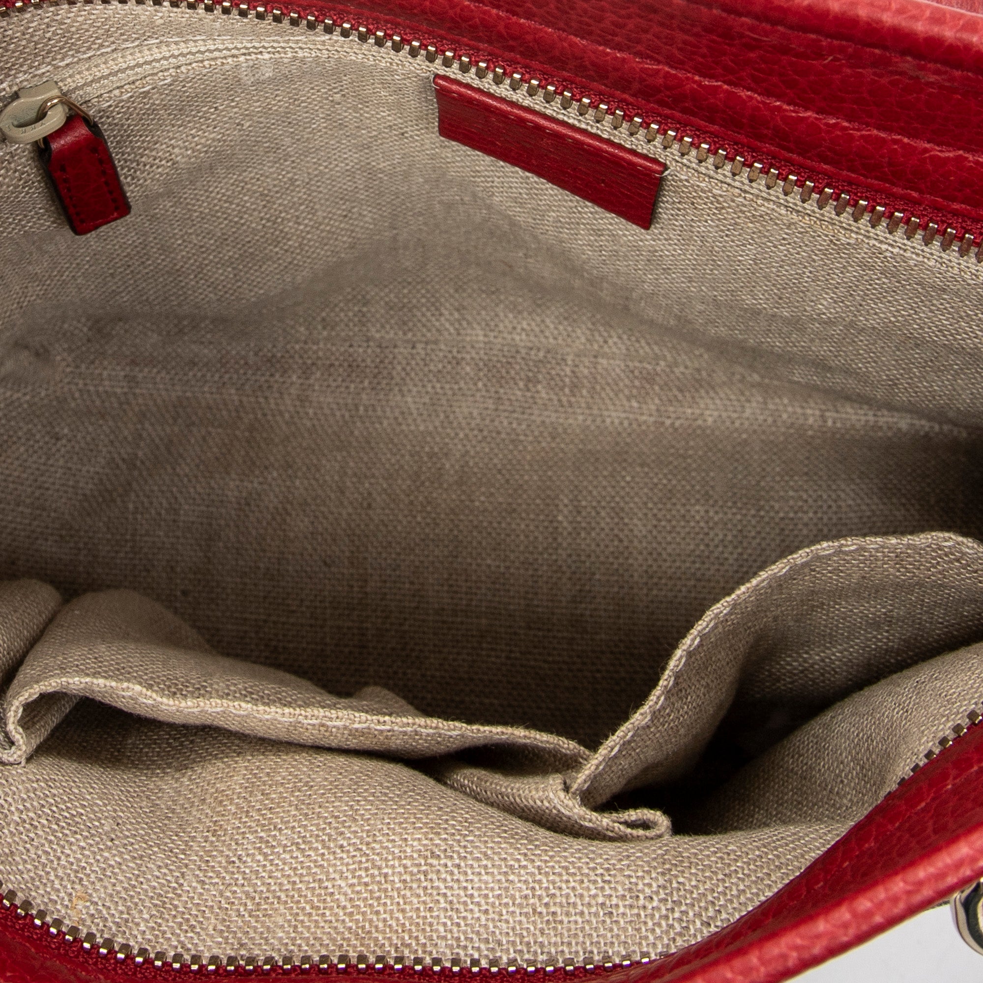 Shoulder Bag Small Bree Tote Red Monogrammed Canvas