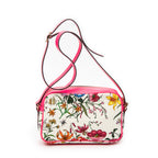 Shoulder Bag Multicolor Flora Camera Crossbody Electric Pink Flora Print Canvas