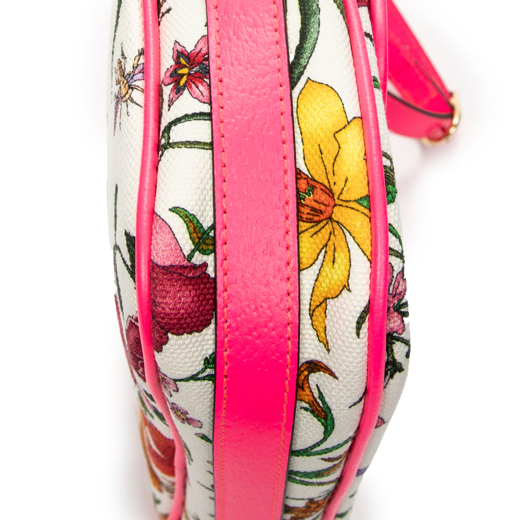 Shoulder Bag Multicolor Flora Camera Crossbody Electric Pink Flora Print Canvas