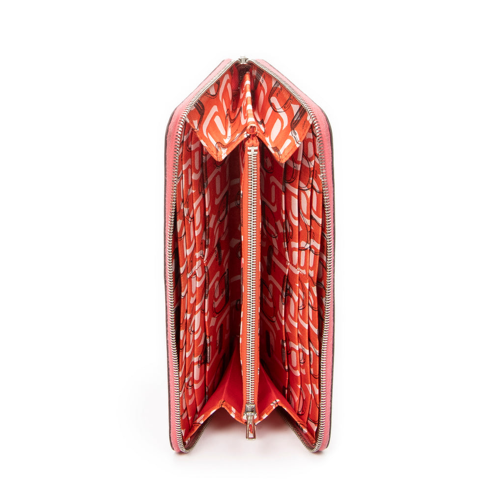 Wallet Azap Silk'In Classique Long Wallet Rose Azalee Epsom Leather