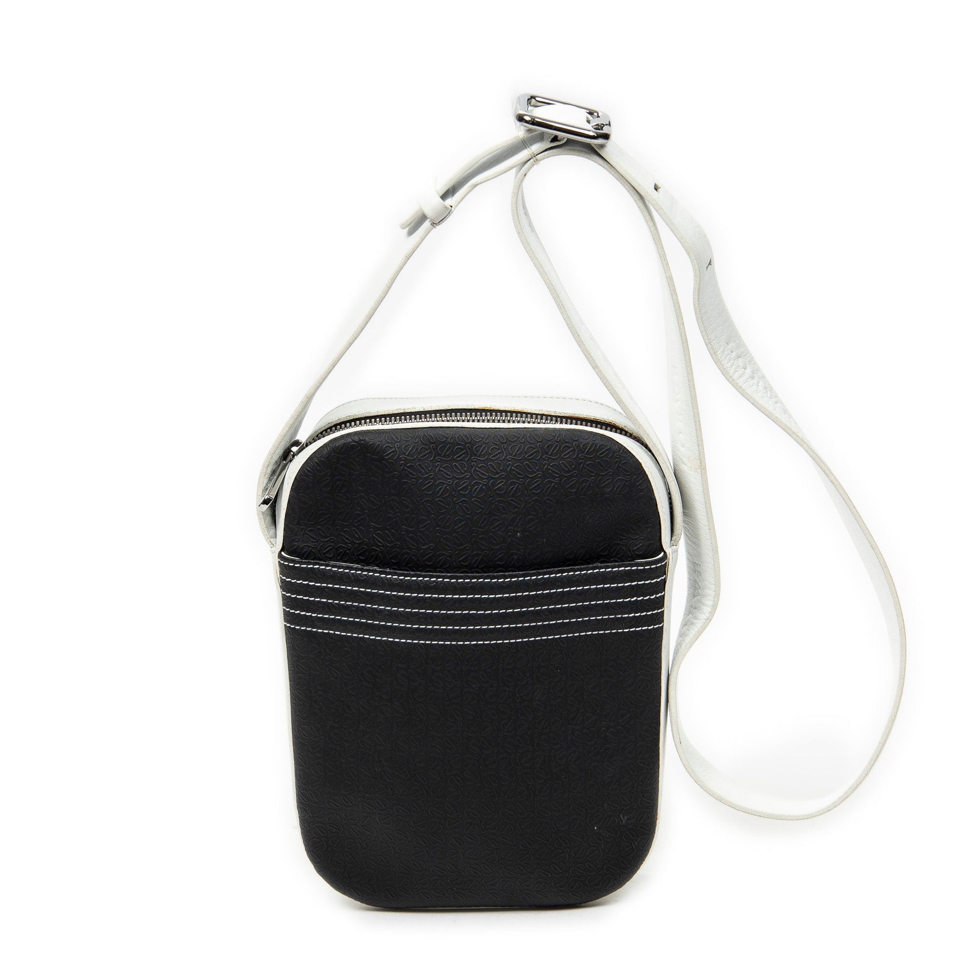 Shoulder Bag Small Camera Messenger Black Anagram Embossed Leather
