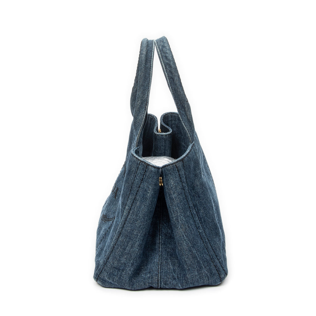 Shoulder Bag Medium Canapa Tote Blue Denim Canapa Denim Canvas