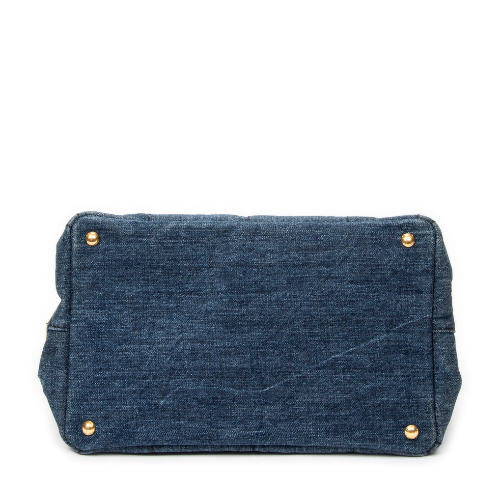 Shoulder Bag Medium Canapa Tote Blue Denim Canapa Denim Canvas