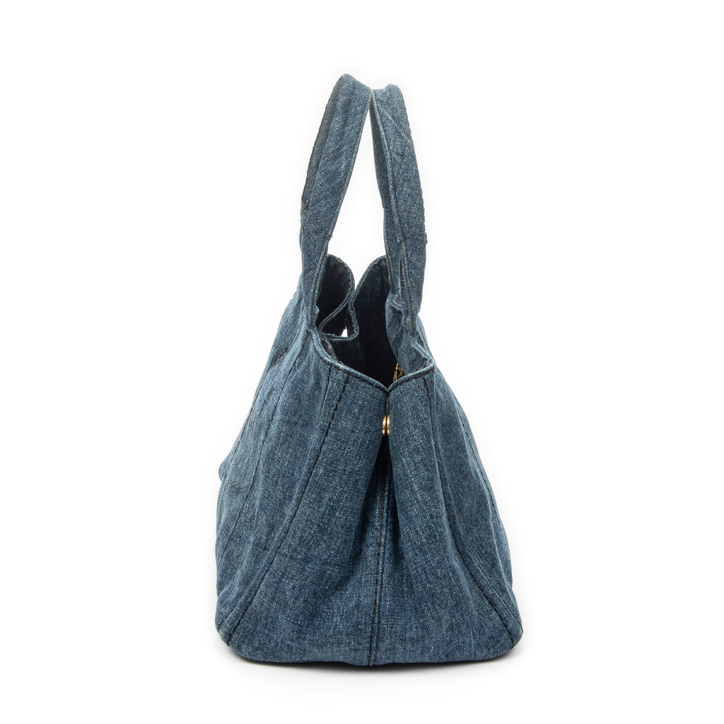 Shoulder Bag Medium Canapa Tote Blue Denim Canapa Denim Canvas