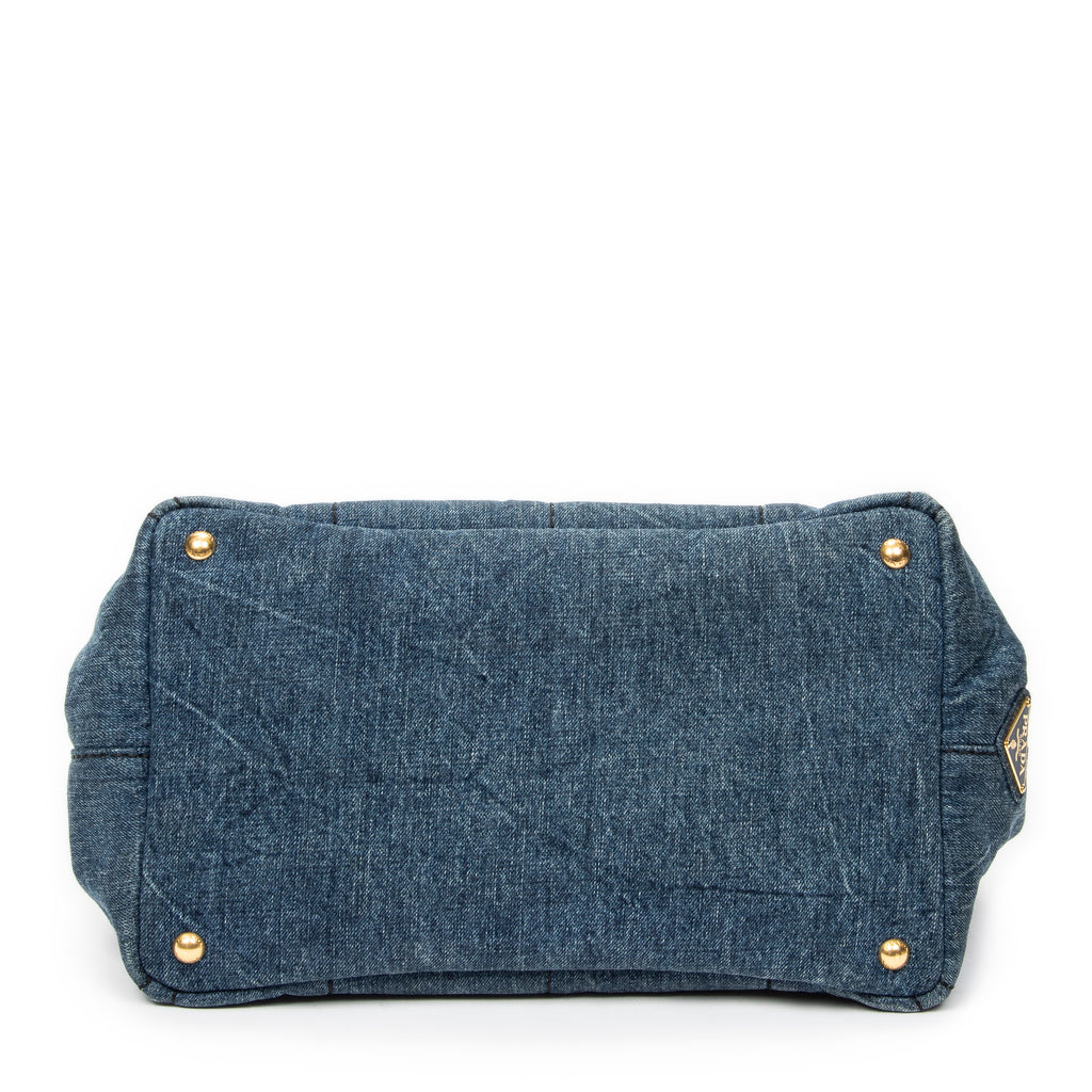 Shoulder Bag Medium Canapa Tote Blue Denim Canapa Denim Canvas