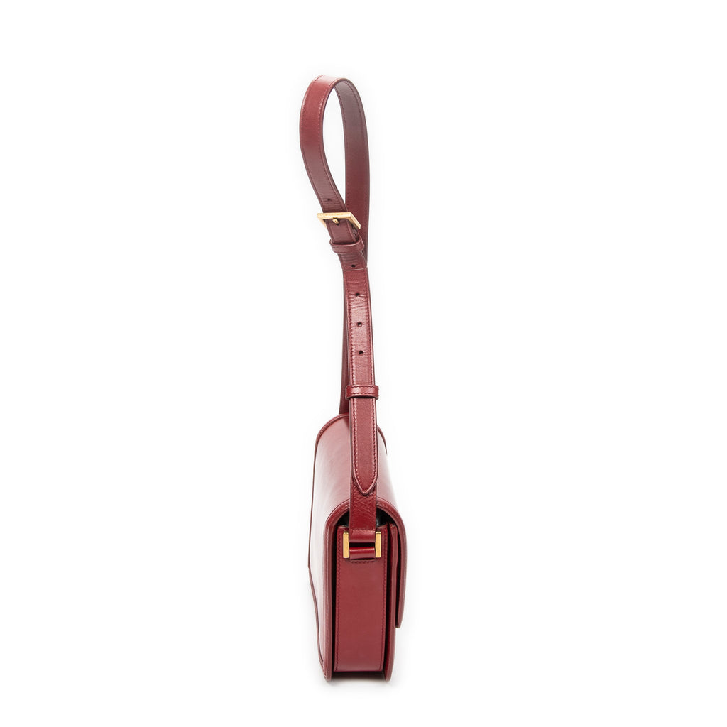 Shoulder Bag Medium Solferino Red Calfskin Leather