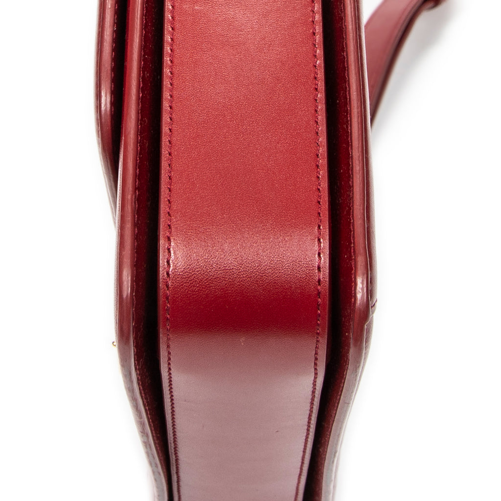 Shoulder Bag Medium Solferino Red Calfskin Leather