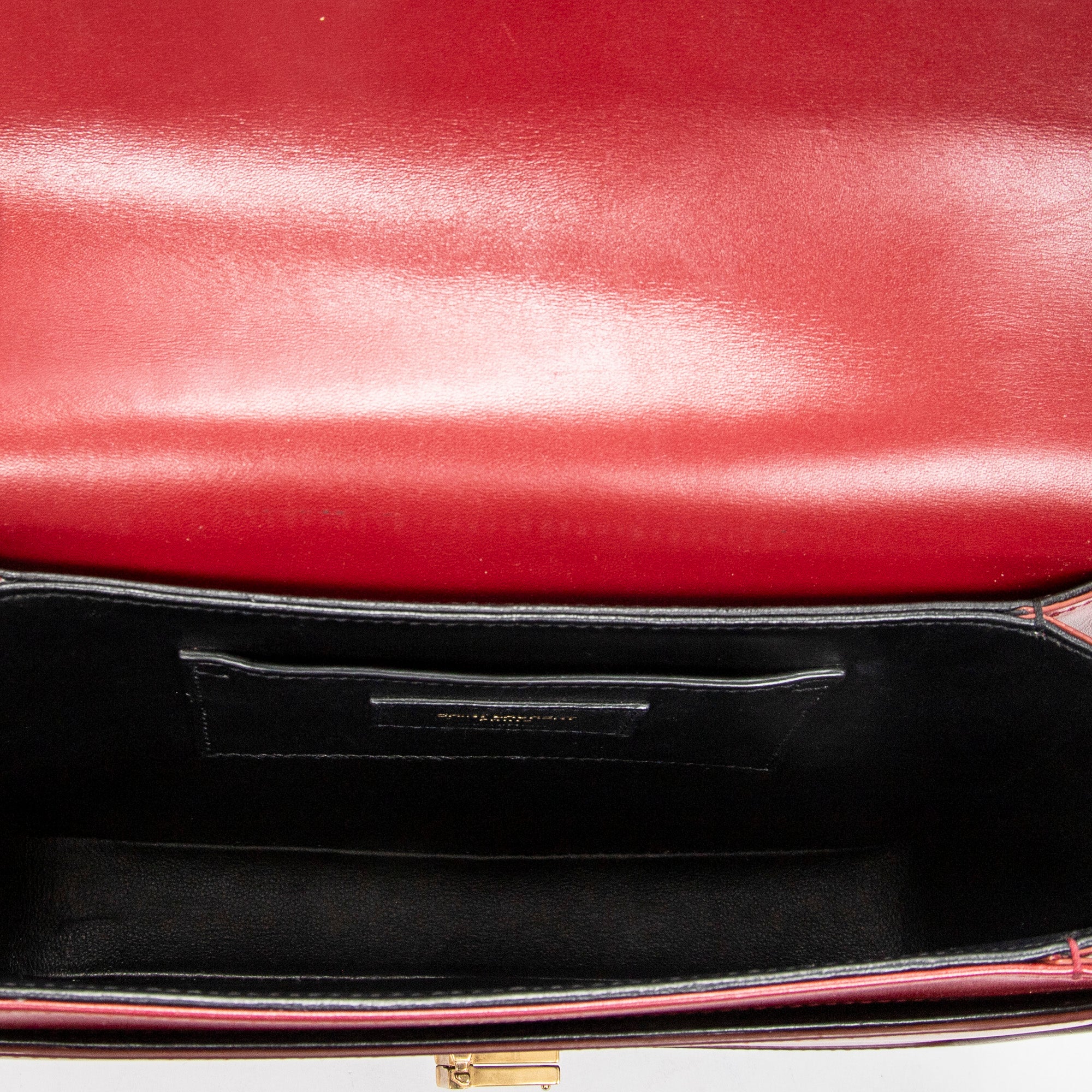 Shoulder Bag Medium Solferino Red Calfskin Leather