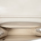 Shoulder Bag C Chain Clutch Grey Calfskin Leather