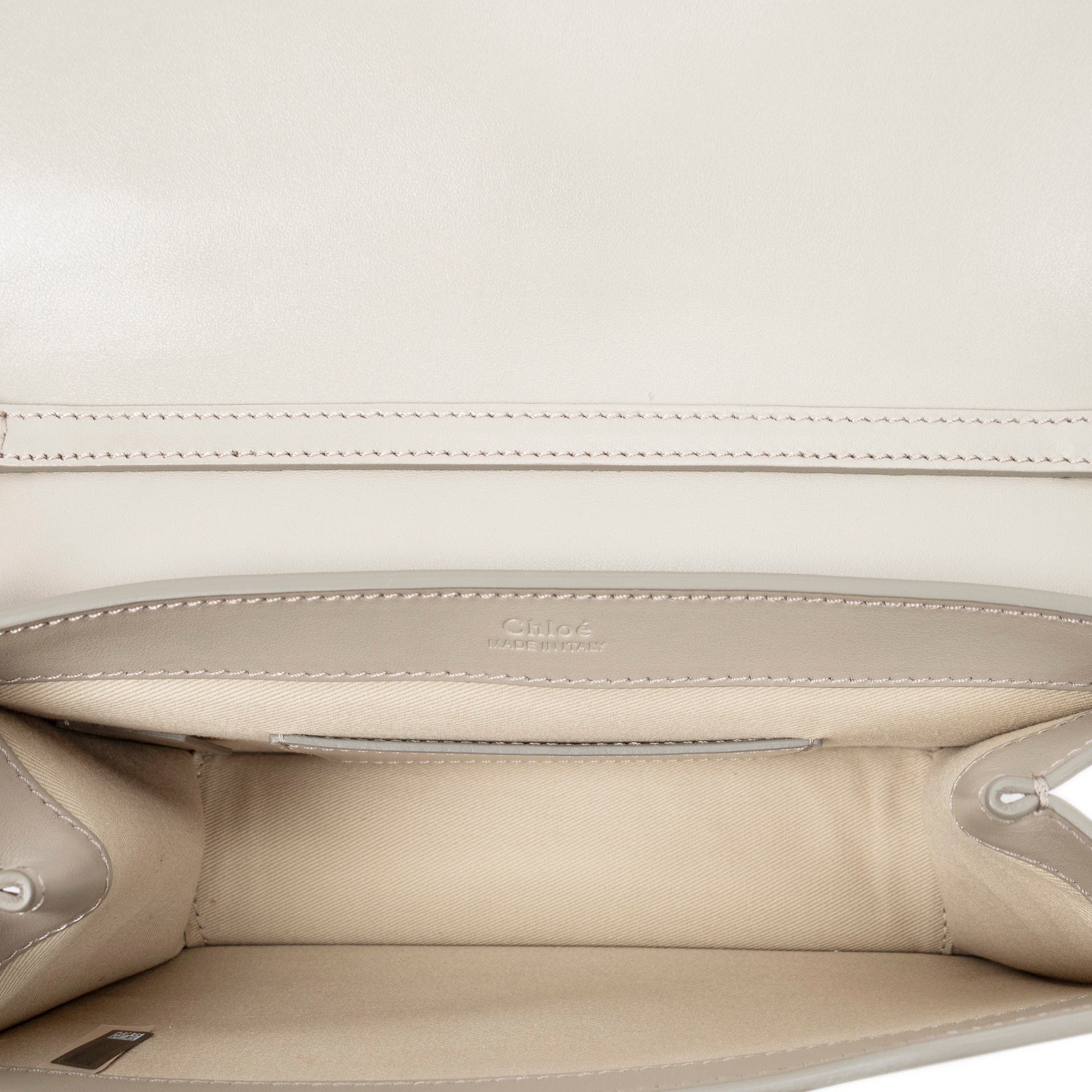 Shoulder Bag C Chain Clutch Grey Calfskin Leather
