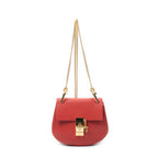Shoulder Bag Mini Drew Red Grained Calfskin Leather