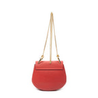 Shoulder Bag Mini Drew Red Grained Calfskin Leather
