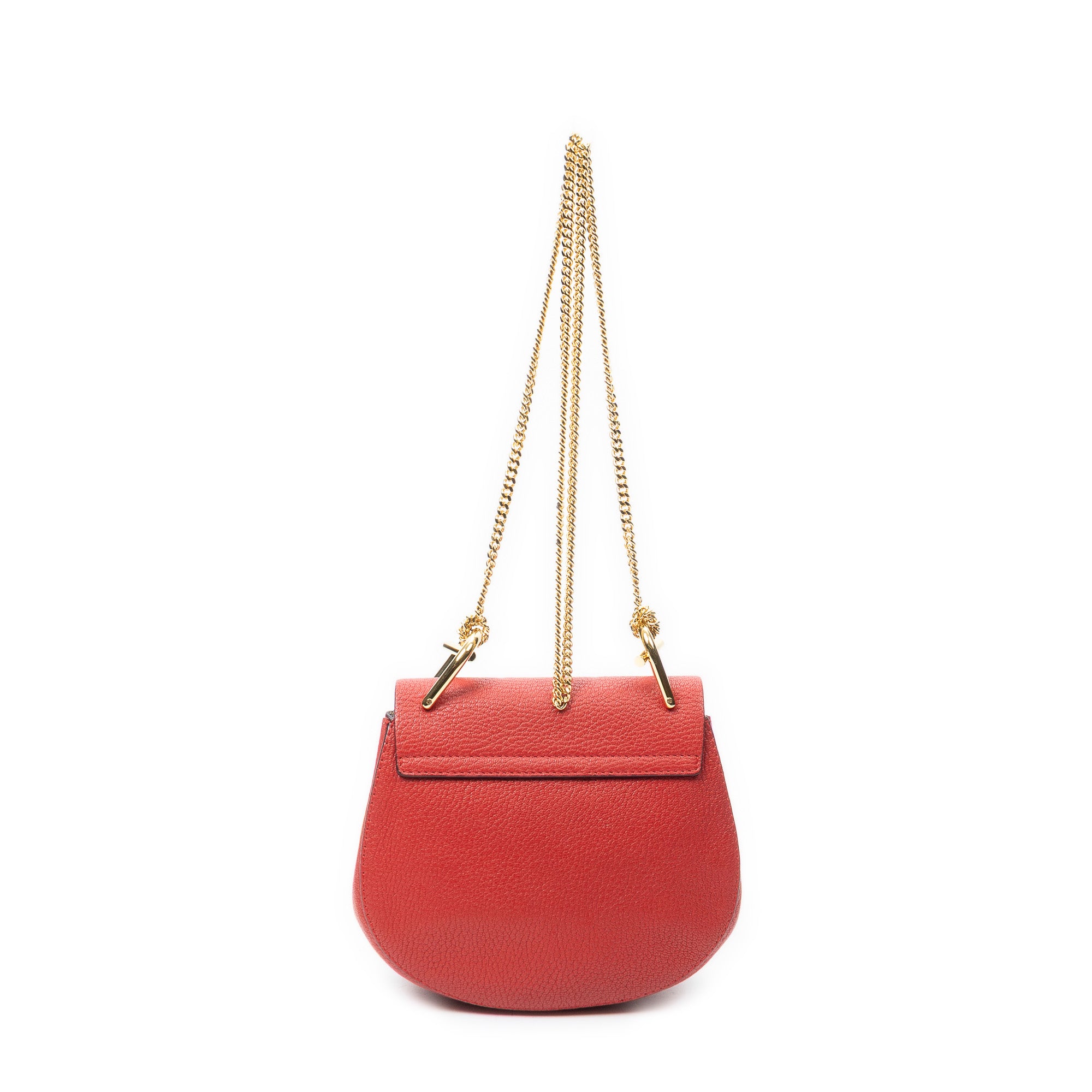Shoulder Bag Mini Drew Red Grained Calfskin Leather