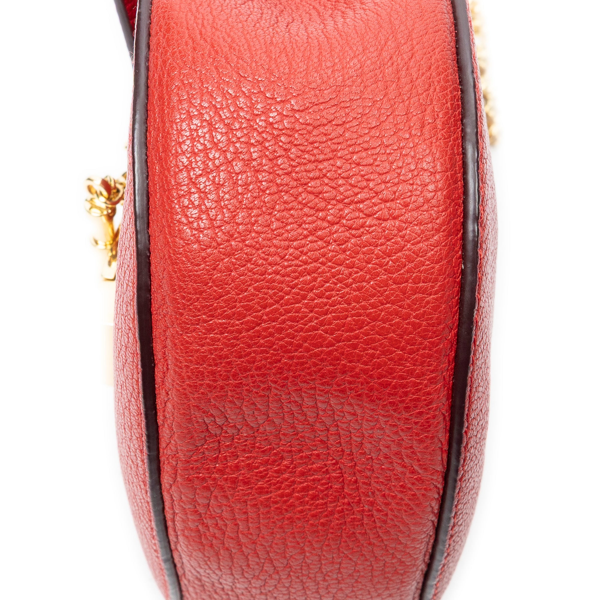 Shoulder Bag Mini Drew Red Grained Calfskin Leather
