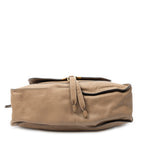 Shoulder Bag Large Marcie Brown Grained Calfskin Leather