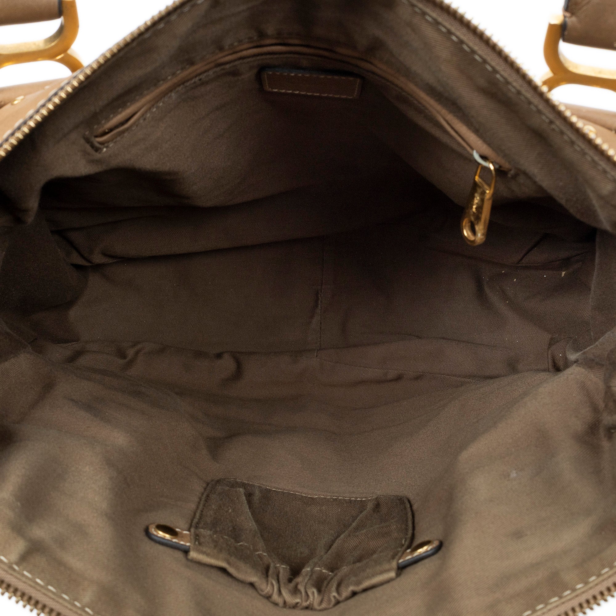 Shoulder Bag Large Marcie Brown Grained Calfskin Leather