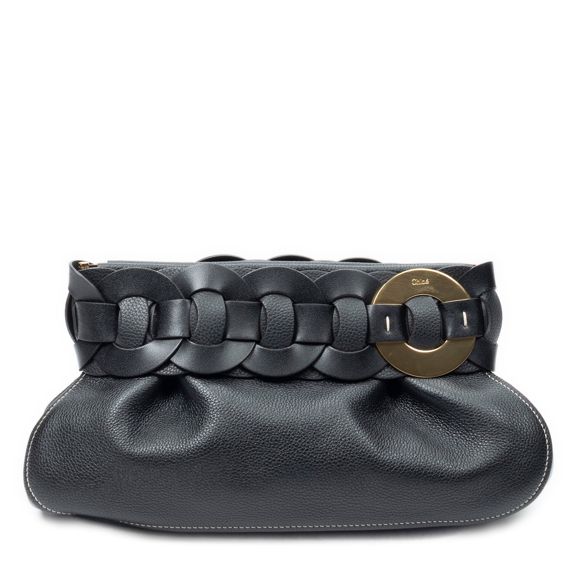 Clutch Darryl Clutch Black Grained Calfskin Leather