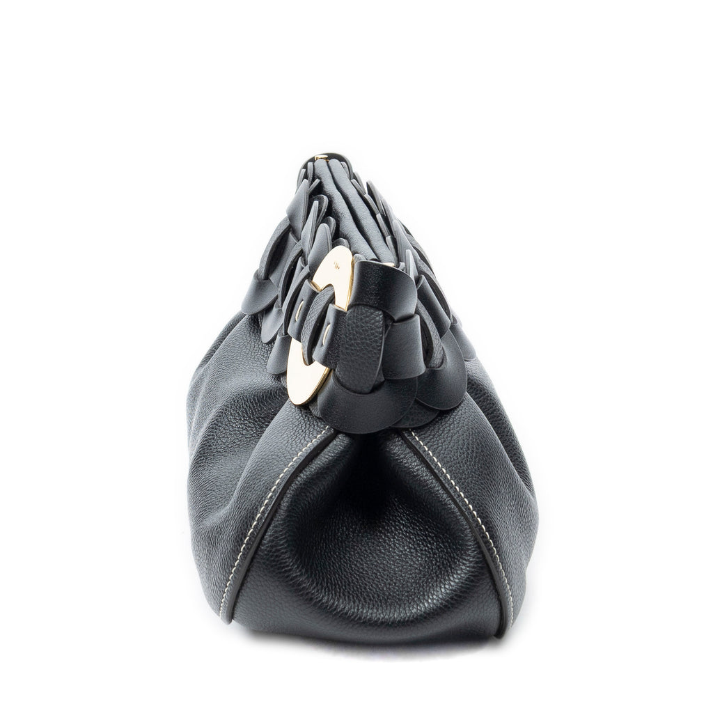 Clutch Darryl Clutch Black Grained Calfskin Leather