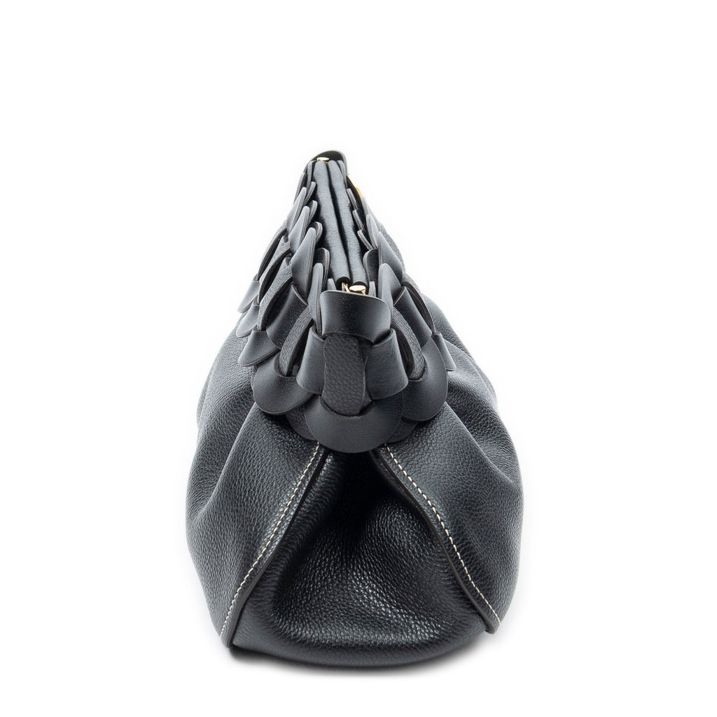 Clutch Darryl Clutch Black Grained Calfskin Leather