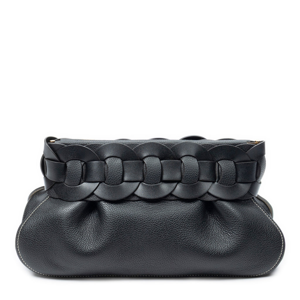 Clutch Darryl Clutch Black Grained Calfskin Leather