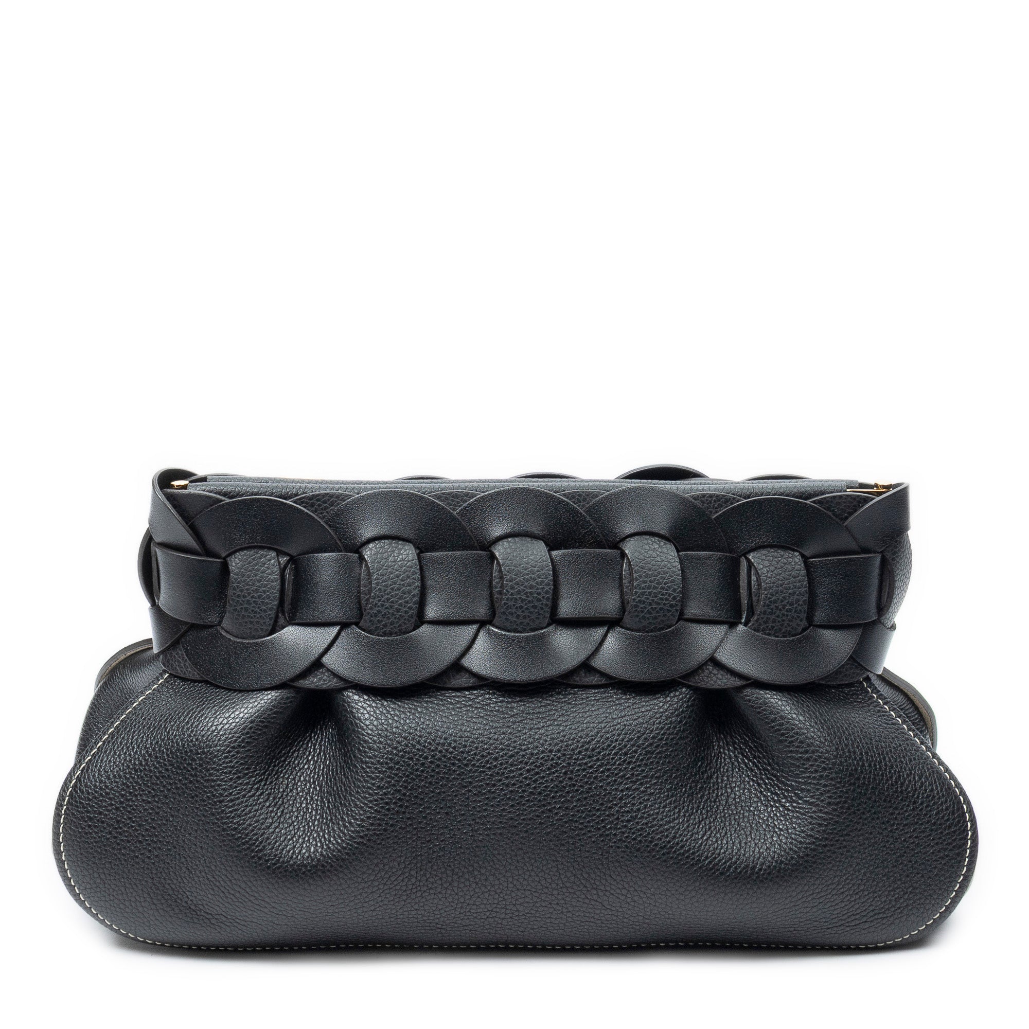 Clutch Darryl Clutch Black Grained Calfskin Leather