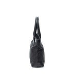 Shoulder Bag Zip Tote Black Monogrammed Nylon Canvas
