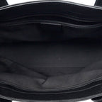 Shoulder Bag Zip Tote Black Monogrammed Nylon Canvas
