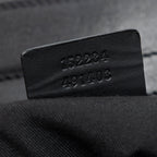 Shoulder Bag Zip Tote Black Monogrammed Nylon Canvas