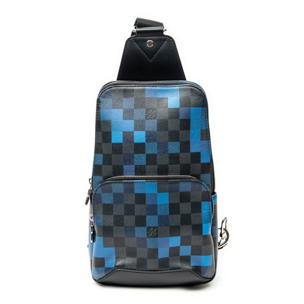 Backpack Avenue Sling Backpack Black Damier Graphite Pixel