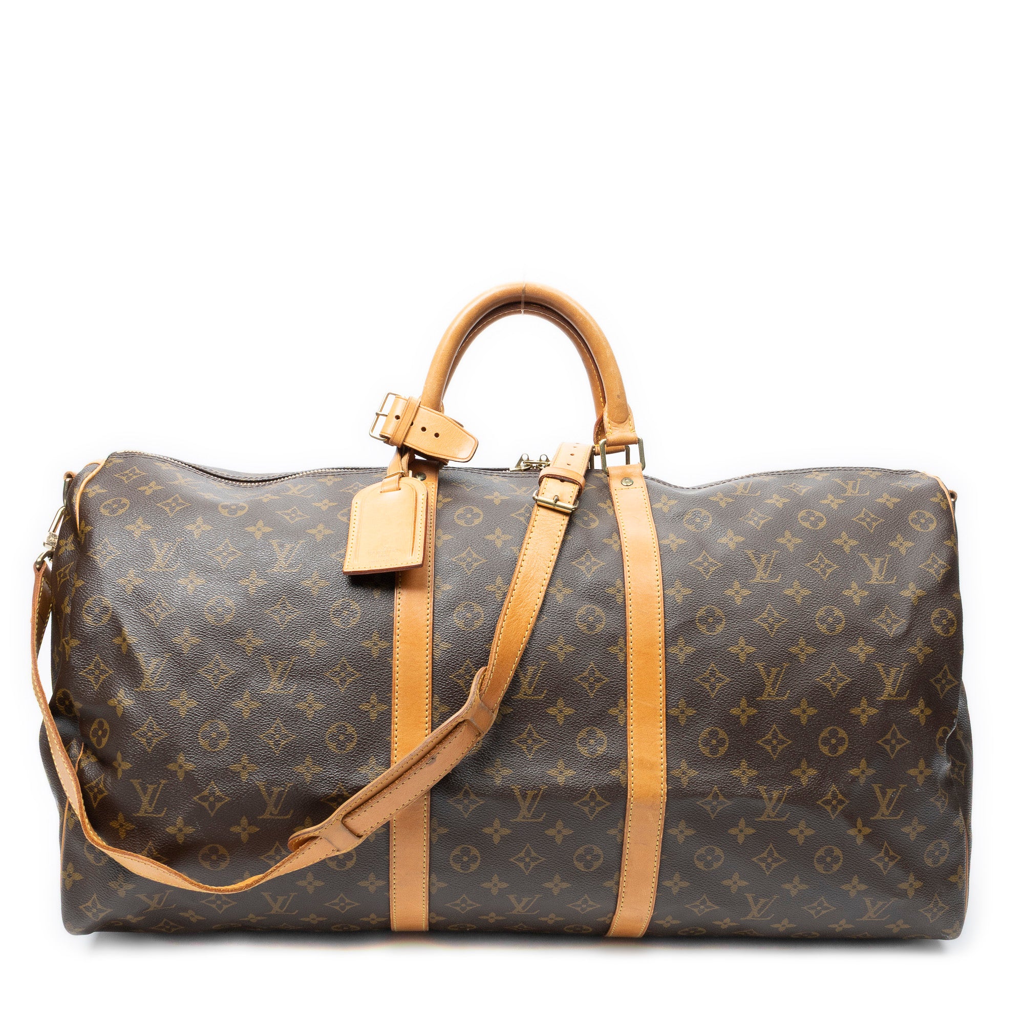 Travel Bag Keepall Bandouliere 60 Brown Monogram Canvas