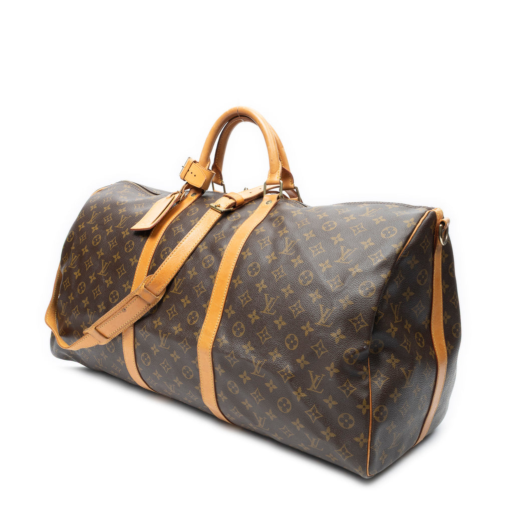 Travel Bag Keepall Bandouliere 60 Brown Monogram Canvas