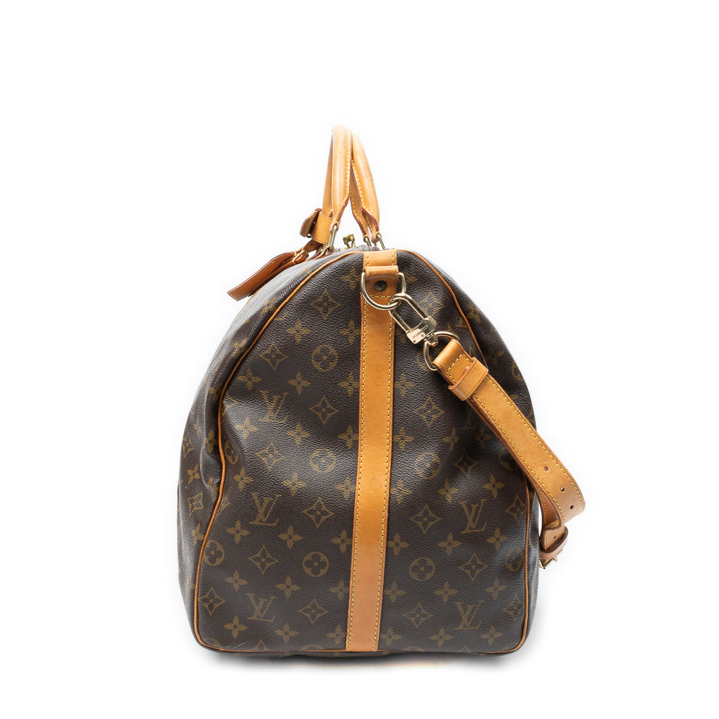 Travel Bag Keepall Bandouliere 60 Brown Monogram Canvas