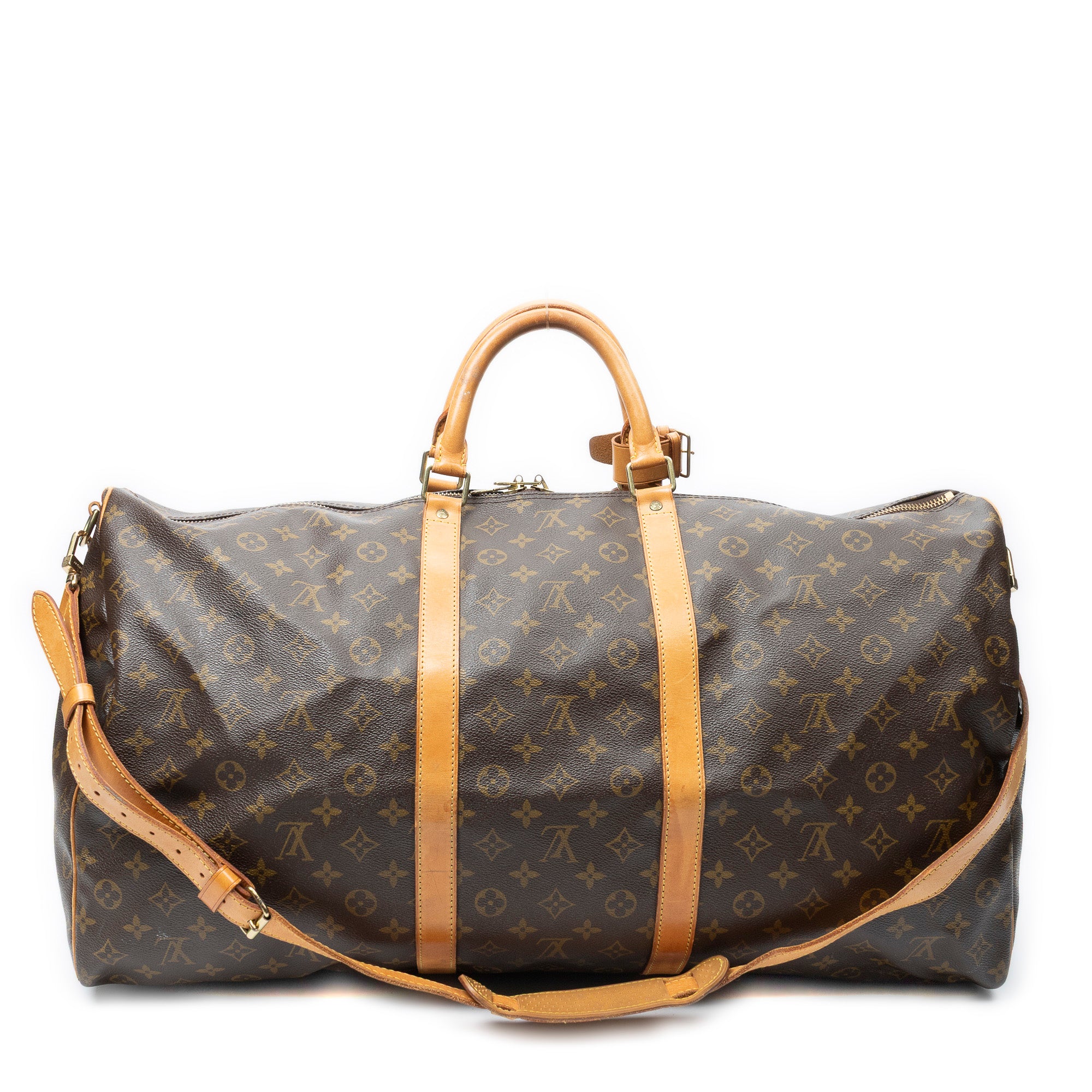 Travel Bag Keepall Bandouliere 60 Brown Monogram Canvas