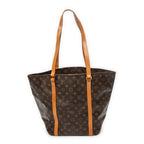 Shoulder Bag Sac Shopping PM Brown Monogram Canvas