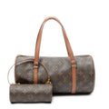 Handbag Papillon 30 Brown Monogram Canvas