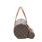 Handbag Papillon 30 Brown Monogram Canvas