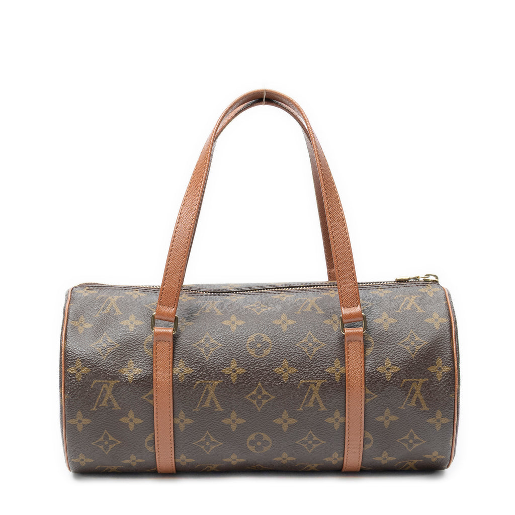 Handbag Papillon 30 Brown Monogram Canvas