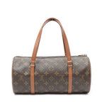 Handbag Papillon 30 Brown Monogram Canvas