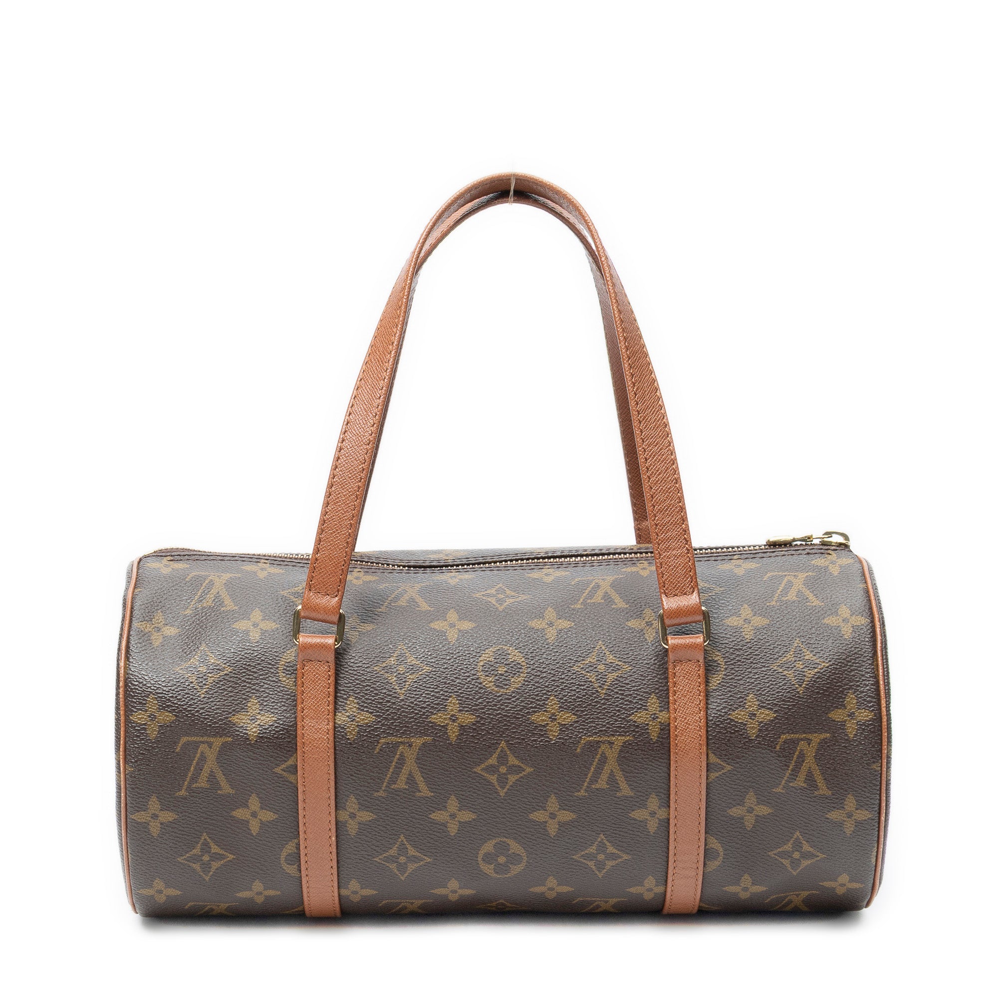 Handbag Papillon 30 Brown Monogram Canvas