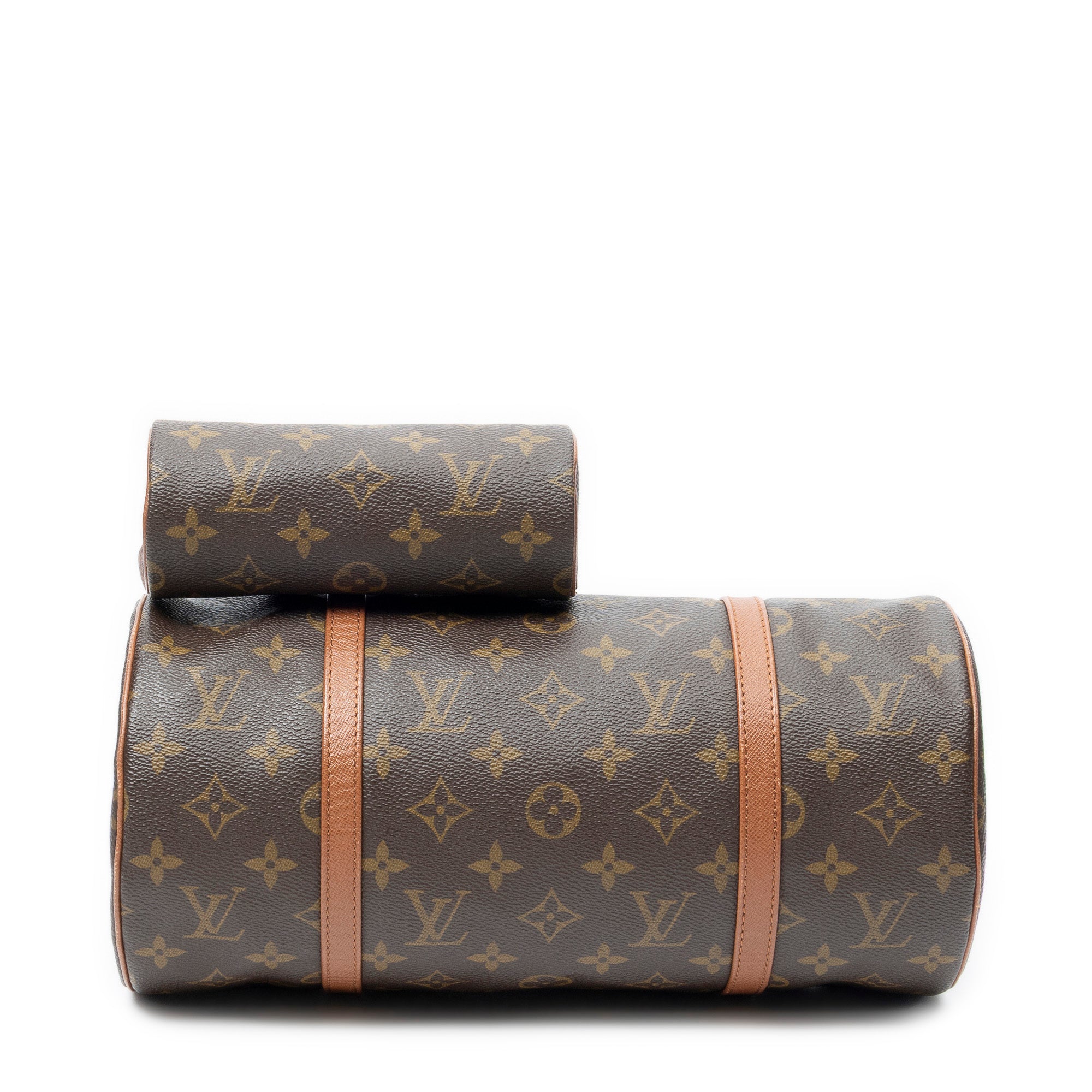 Handbag Papillon 30 Brown Monogram Canvas