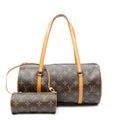 Handbag Papillon 30 Brown Monogram Canvas