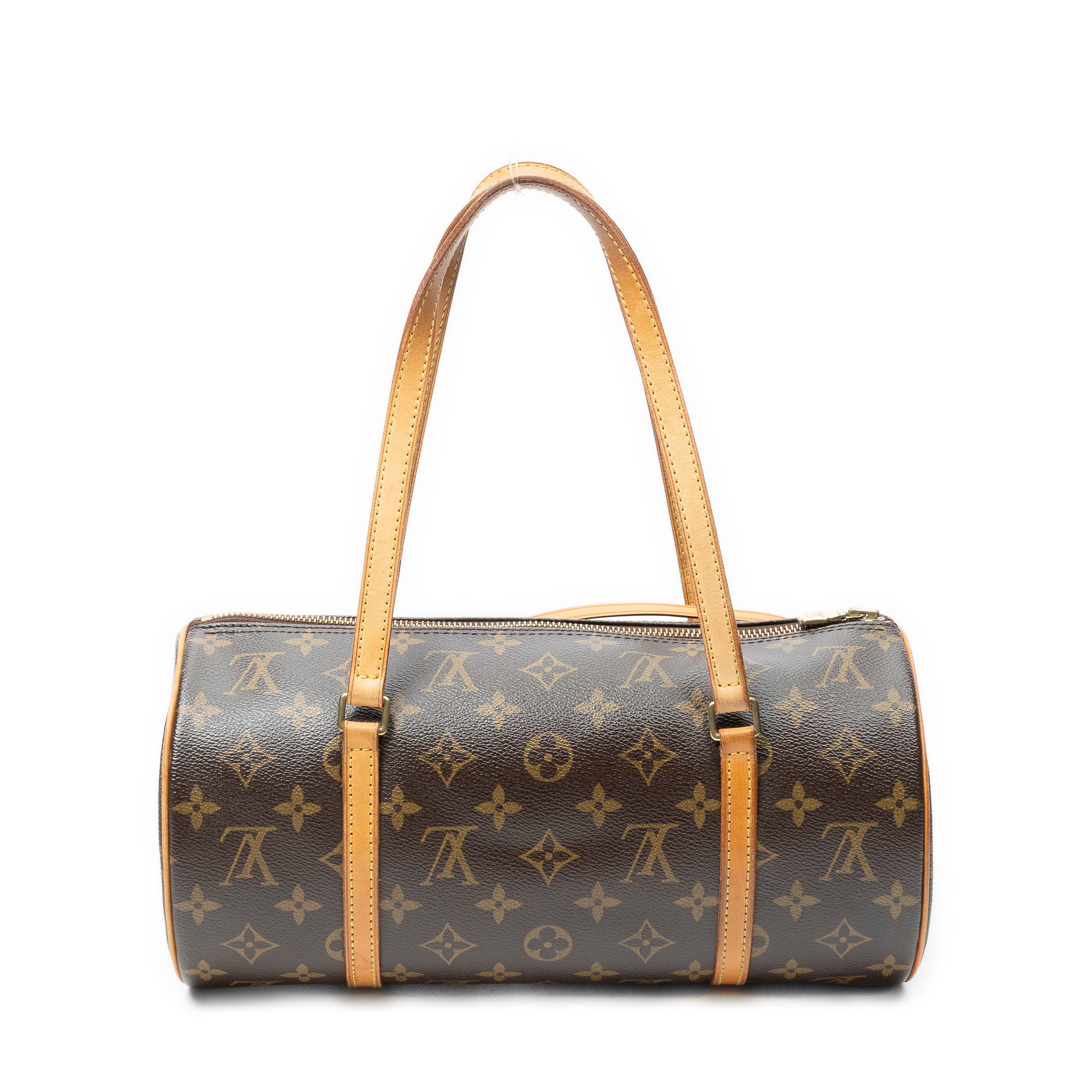 Handbag Papillon 30 Brown Monogram Canvas