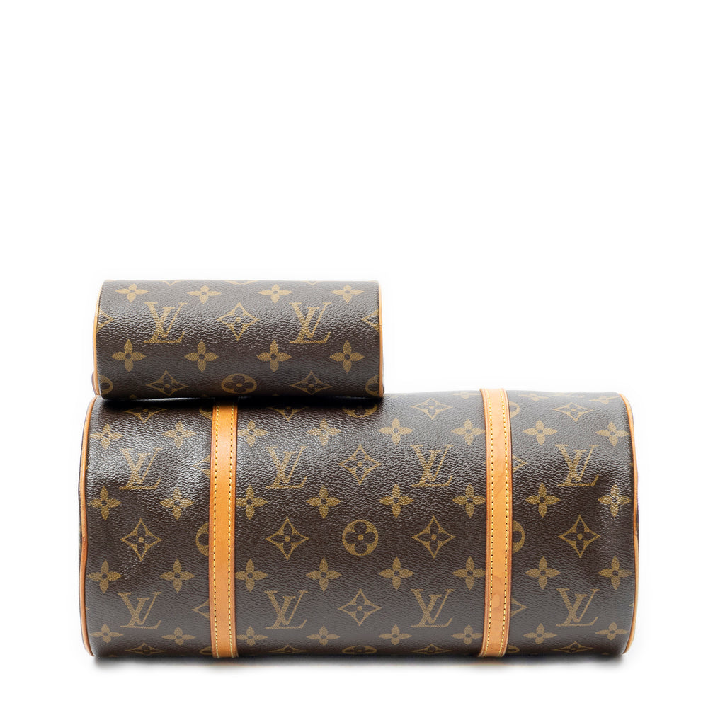 Handbag Papillon 30 Brown Monogram Canvas